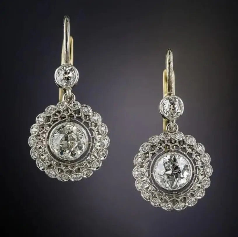 Vintage Mandala Sarkan Küpeler