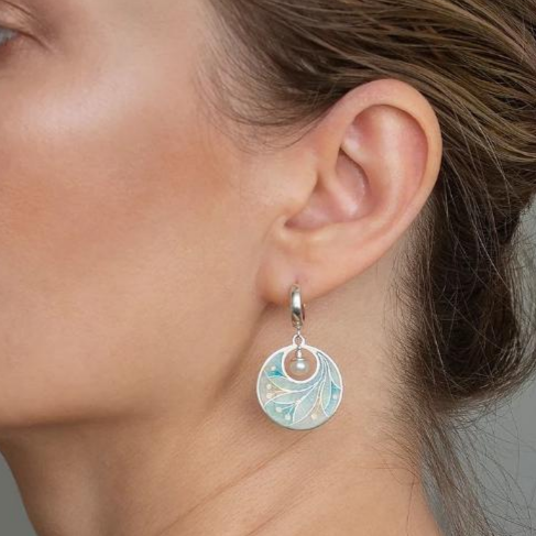 Vintage Emaye ve İnci Küpeler