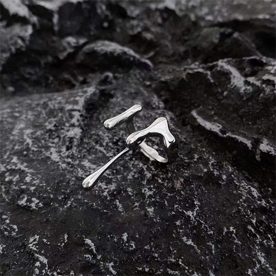 Düzensiz Vintage Gümüş Yüzük