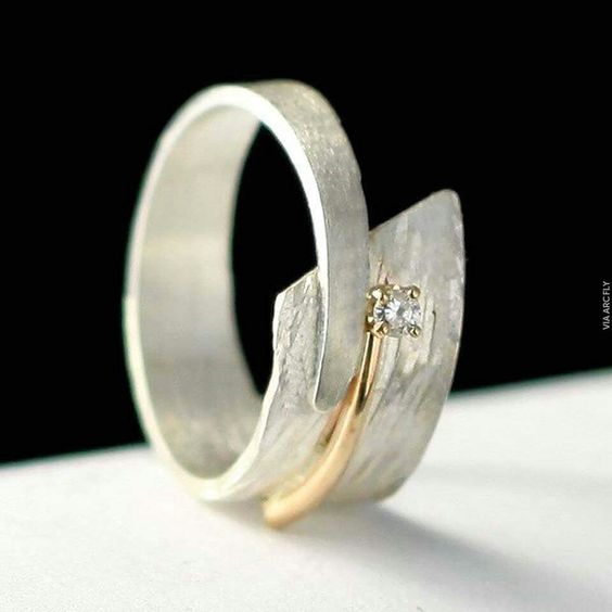 Şık vintage gümüş yüzük