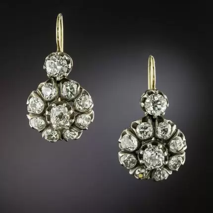 Vintage Zirkonya Mandala Küpe