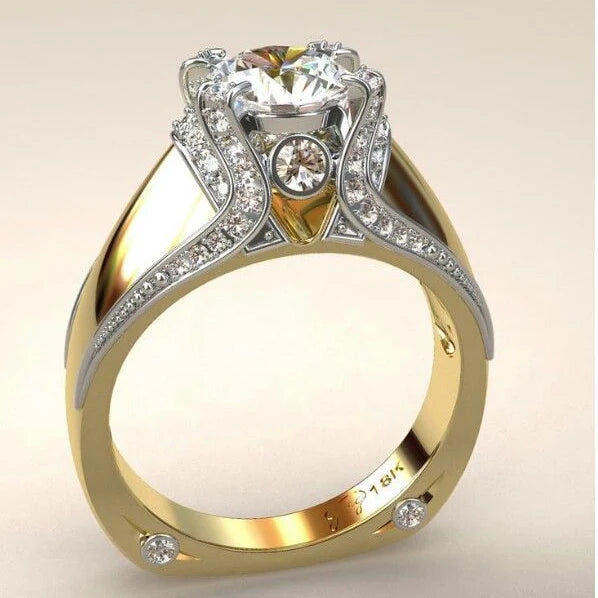 Vintage Parlak Altın Yüzük