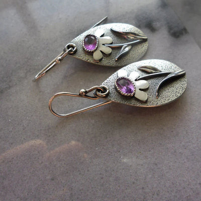 Retro Üç Boyutlu Çiçek Küpe