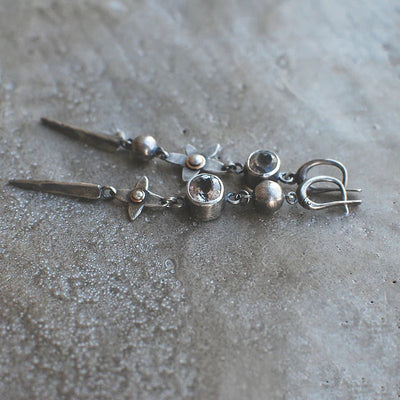 Strass Yıldız Küpe Kolye