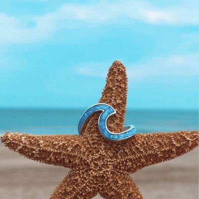 Opal ve Gümüş Deniz Dalgası Yüzük