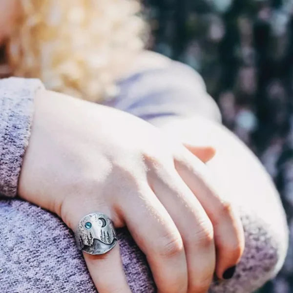 Orman Mavisi Ay Yüzük