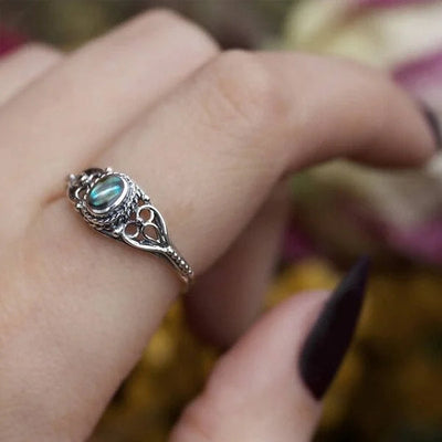 Gökkuşağı Kabuğu Telkari Tasarım Yüzük