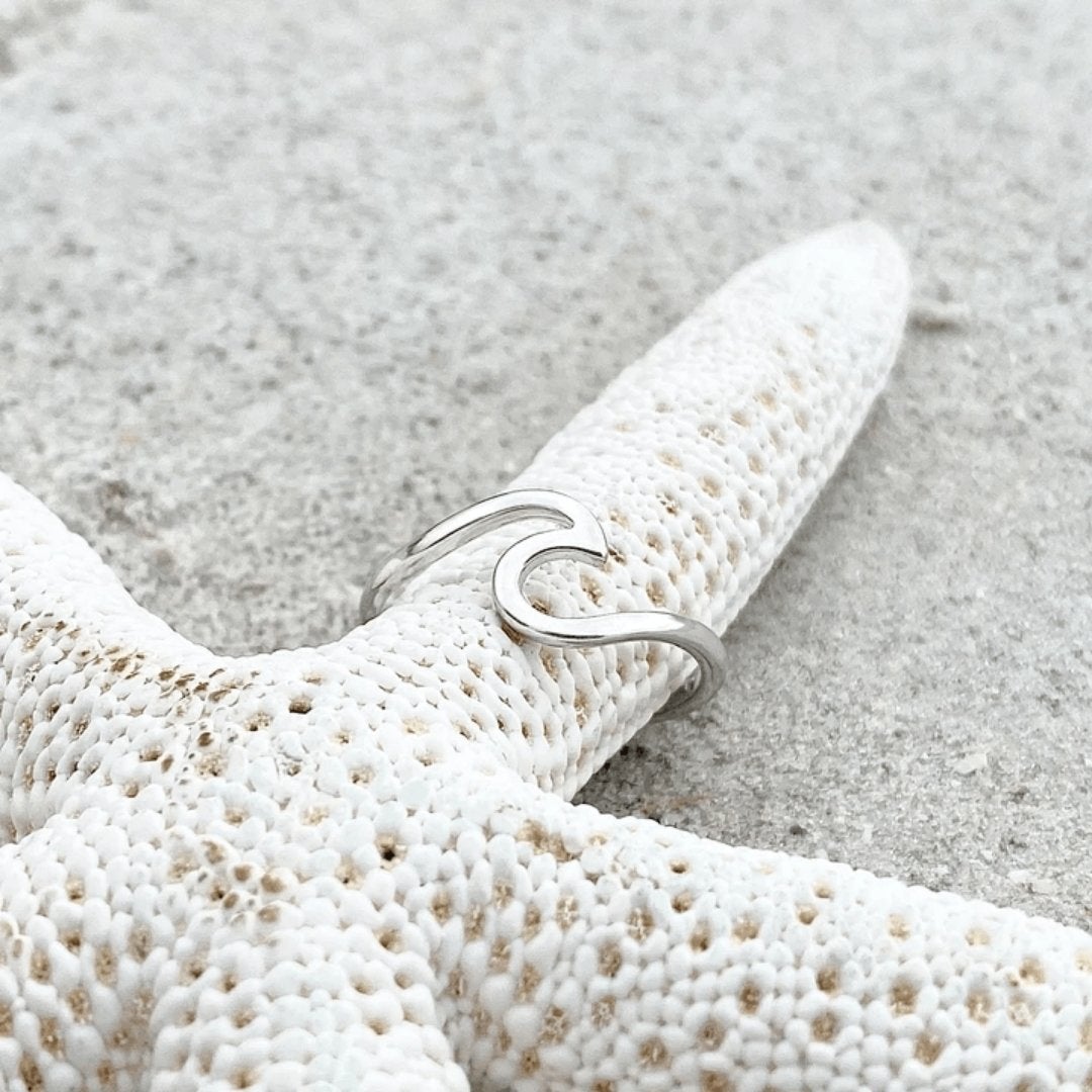 Gümüş Deniz Dalgası Yüzük