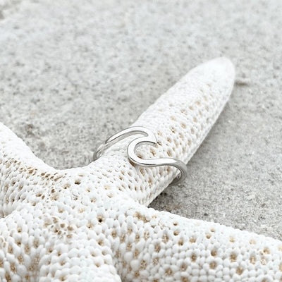 Gümüş Deniz Dalgası Yüzük