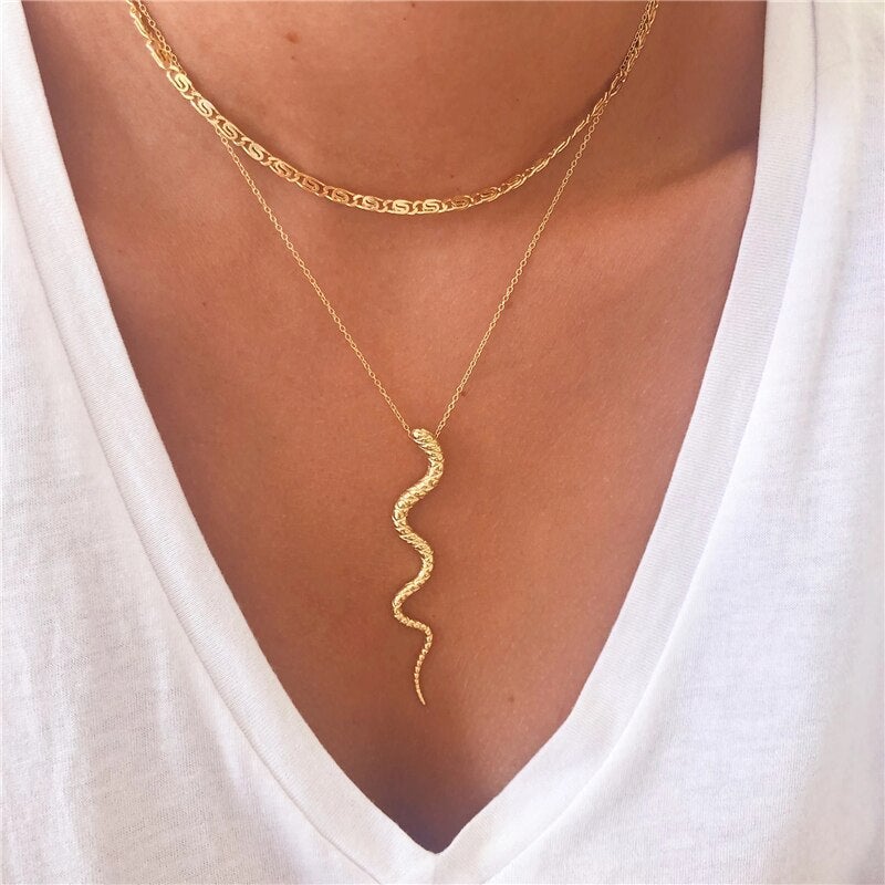 Amazon Yılan Kolye 925 Ayar Gümüş