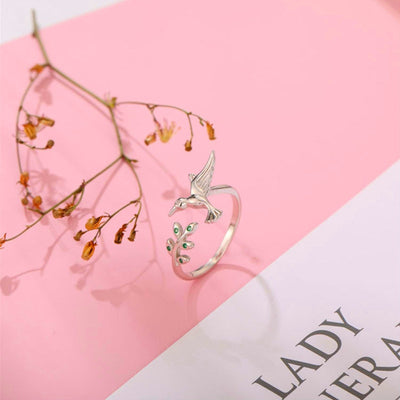 925 Ayar Gümüş Sinek Kuşu Yüzük