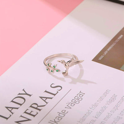 925 Ayar Gümüş Sinek Kuşu Yüzük