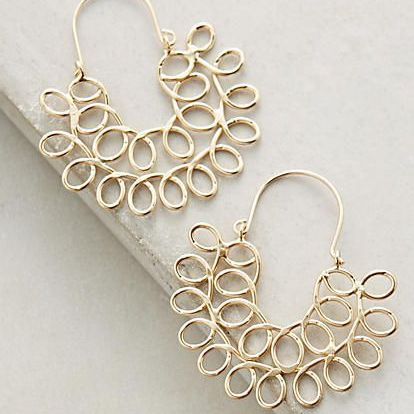 Vintage Altın İçi Boş Mandala Küpe