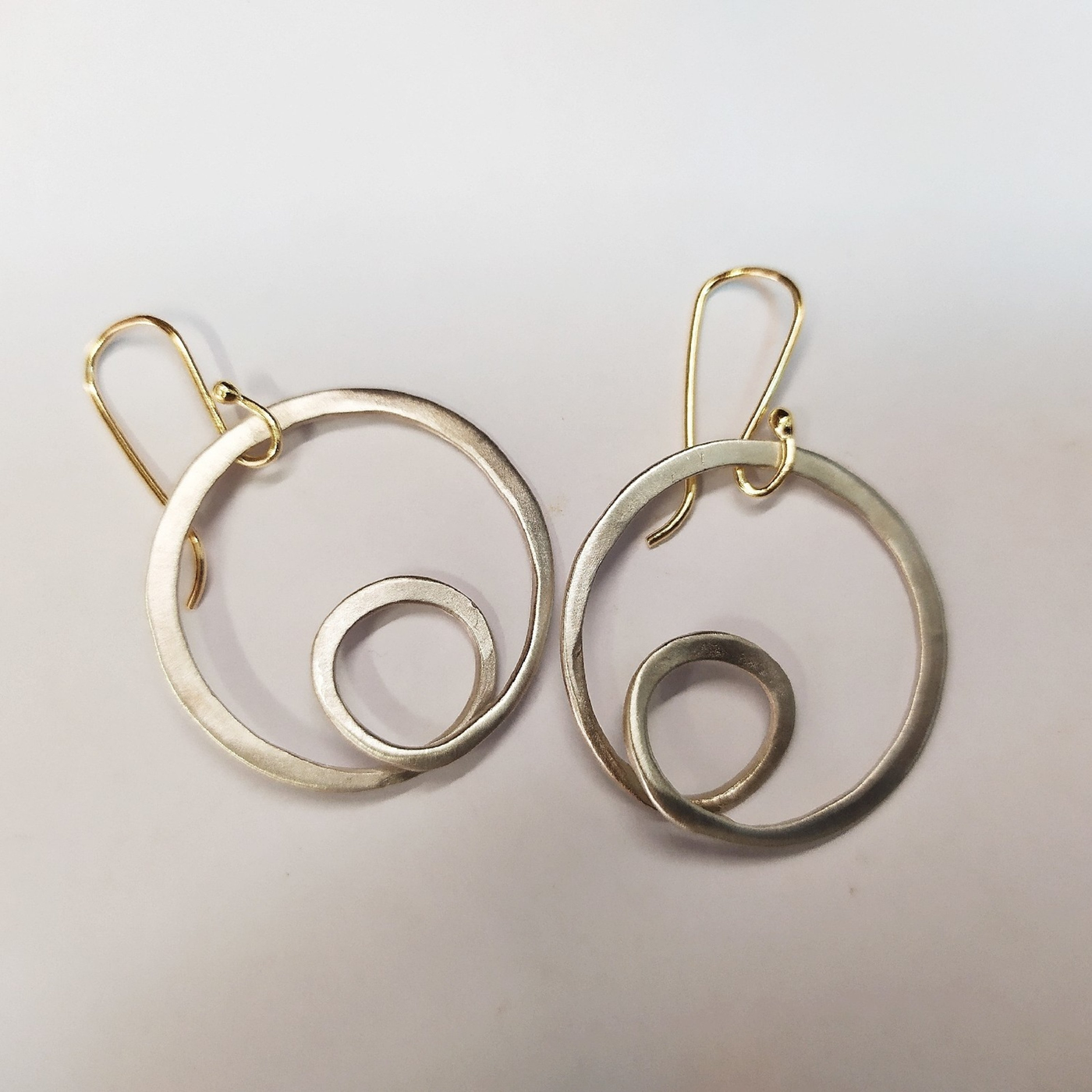 Vintage Gümüş Spiral Küpe